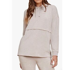 Barefoot Dreams Malibu Collection Brushed Luxe Anorak Hoodie Sweatshirt.  11